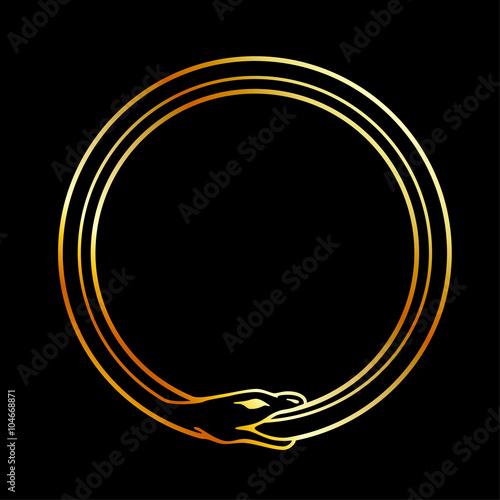 The symbol of Ouroboros snake 