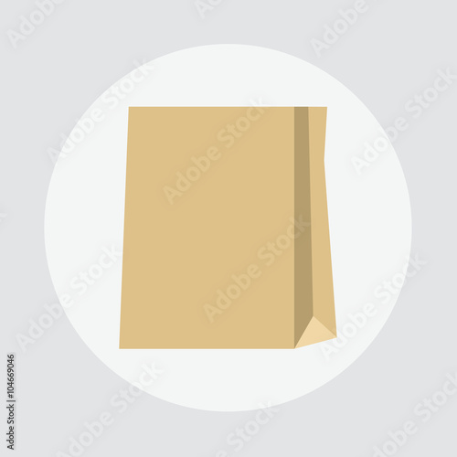 Paper bag. Paper package. Paper package food. Paper bag icon. Paper package food. Paper bag isolated background. Paper bag vector illustration