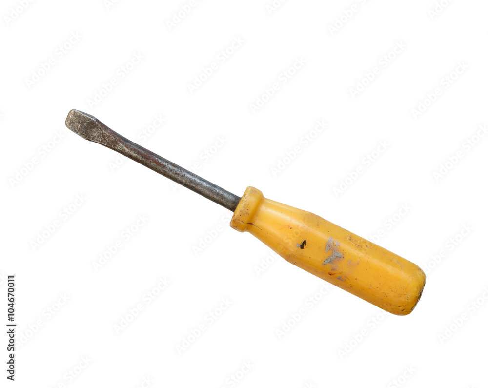 Fototapeta premium screwdriver Old tools on a white background