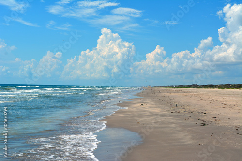Foto Padre Seashore/Beach and Ocean landscape on Padre Island Texas