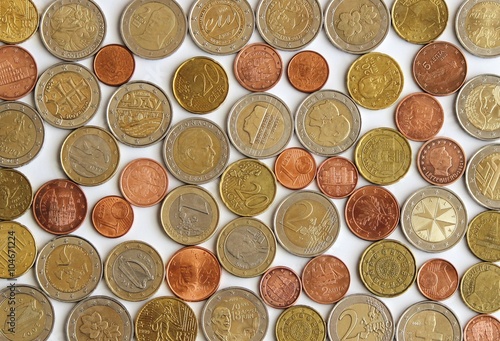 Pièces de monnaie d'euro photo
