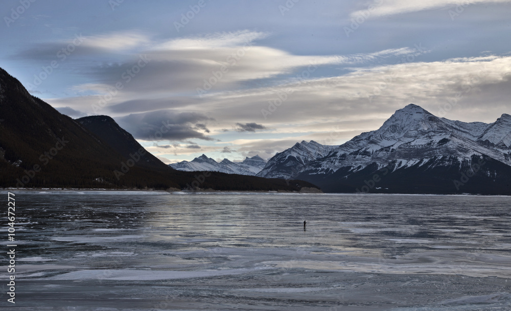 Obraz premium Abraham Lake Winter