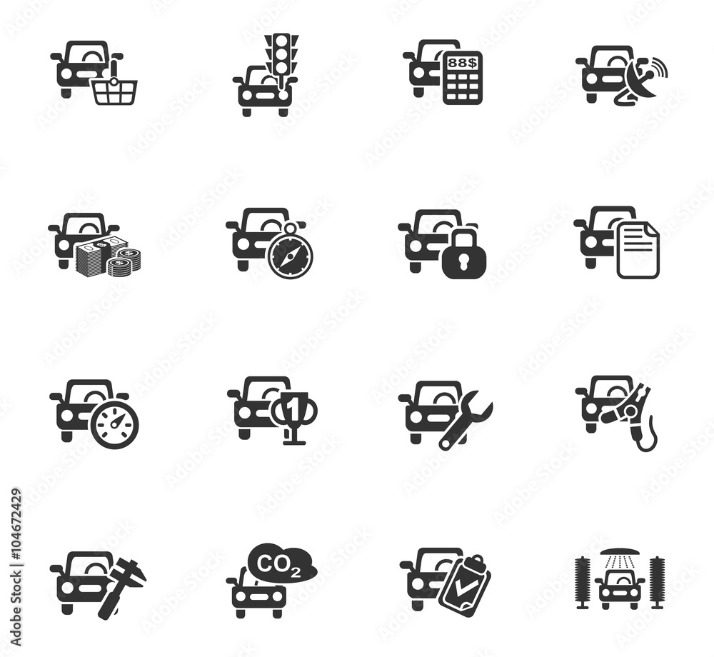 car service icon set car service icon set