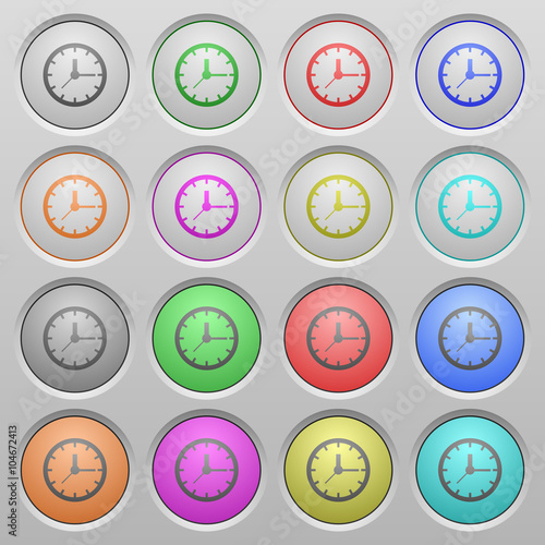Clock plastic sunk buttons