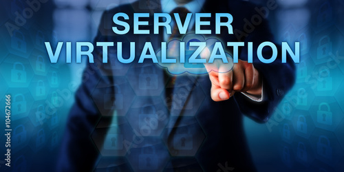 Business User Touching SERVER VIRTUALIZATION photo