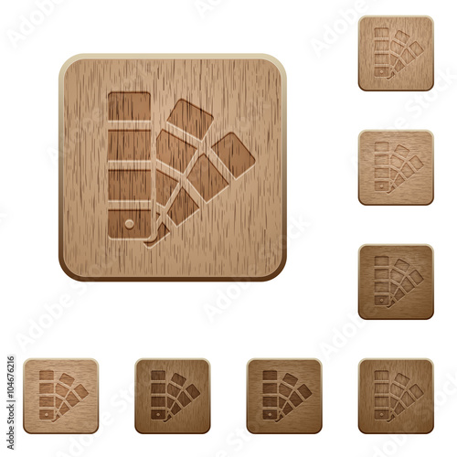 Color swatch wooden buttons