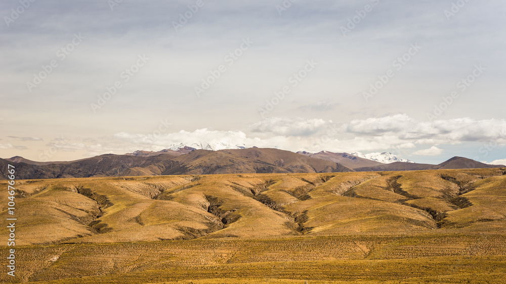 Obraz premium High altitude Andean landscape with dramatic sky