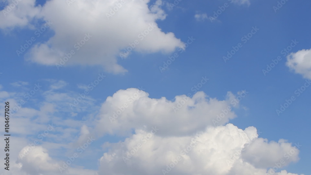 Timelapse of white, blue clouds, moving clouds,on blue sky background Timelapse of white, blue clouds, moving clouds,on blue sky background