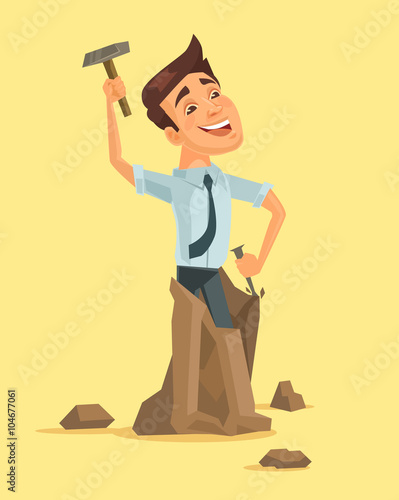 Make yourself. Vector flat illustration