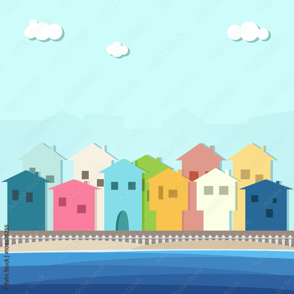 Colorful Beach Houses For Sale / Rent. Real Estate