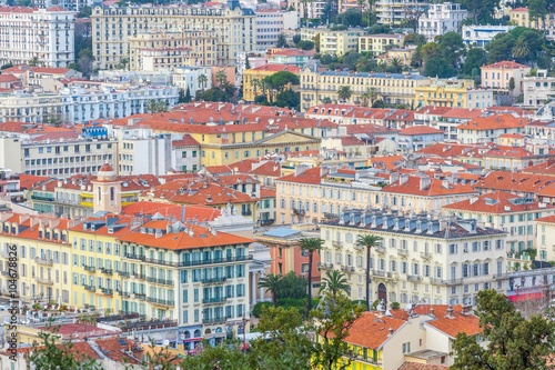View of old center of Nice. Cote d'Azur, French Riviera.