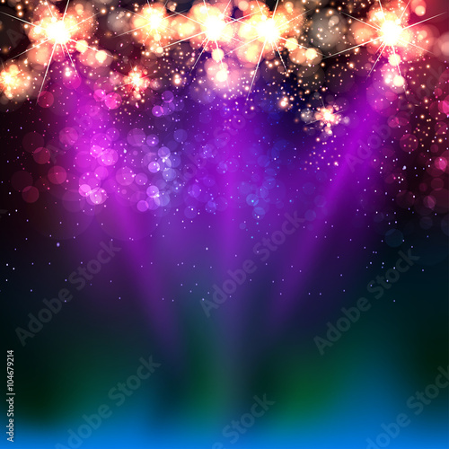 Neon color light stage background