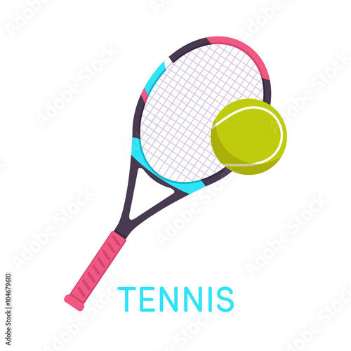 Tennis, racket, ball

