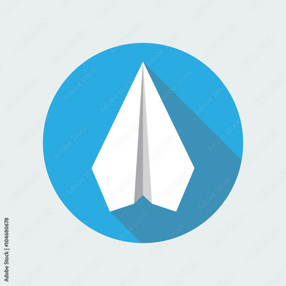 Paper Plane Flat Icon. Paper Origami Airplane symbol. Paper Plane Flat Icon. Paper Origami Airplane symbol.