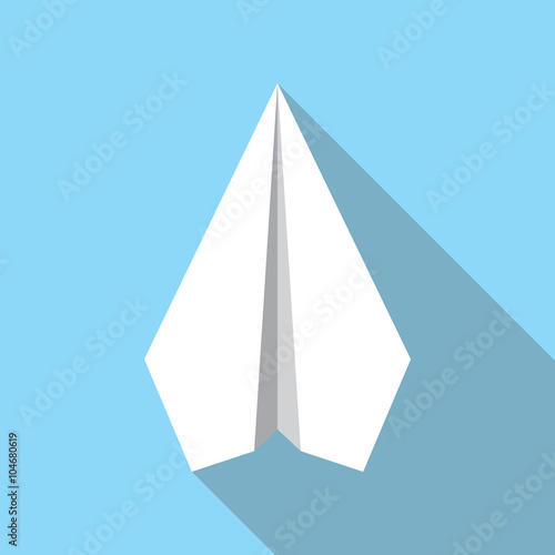 Paper Plane Flat Icon. Paper Origami Airplane symbol.