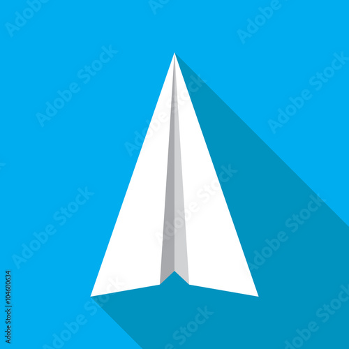 Paper Plane Flat Icon. Paper Origami Airplane symbol.