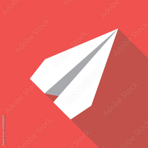Paper Plane Flat Icon. Paper Origami Airplane symbol.