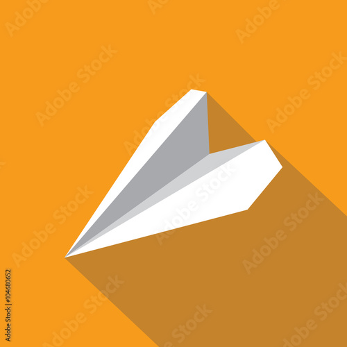 Paper Plane Flat Icon. Paper Origami Airplane symbol.