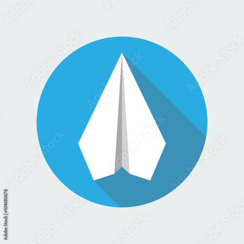 Paper Plane Flat Icon. Paper Origami Airplane symbol.