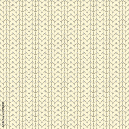 Wallpaper Mural Yellow pastel knitted seamless pattern, knit stockinette stitch Torontodigital.ca
