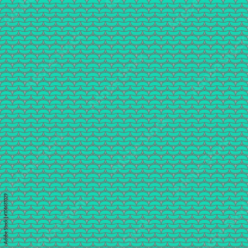 Bild auf Leinwand Mint blue knitted seamless pattern, reverse stockinette stitch