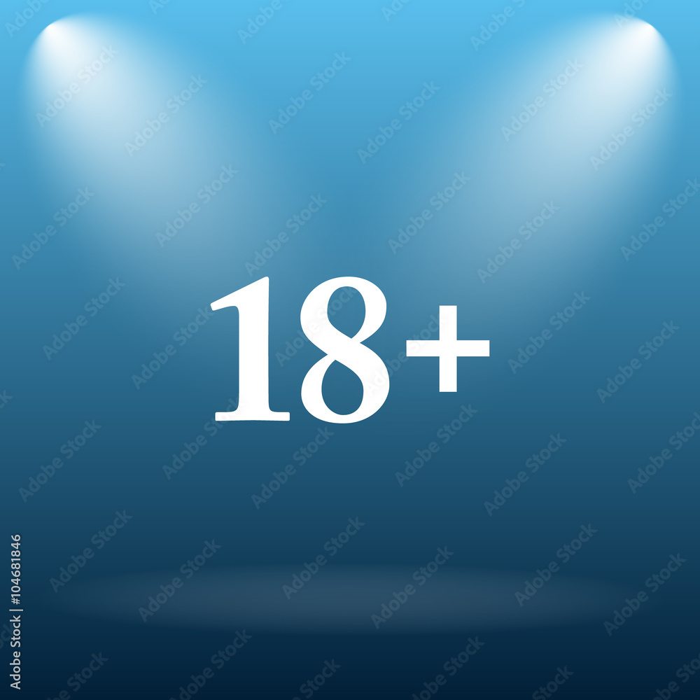 Obraz premium 18 plus icon