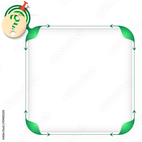 Text box to fill your text and question mark