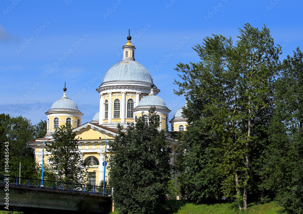 Cathedral complex in the small russian city of Torzhok