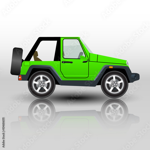 car off road SUV isolated.
