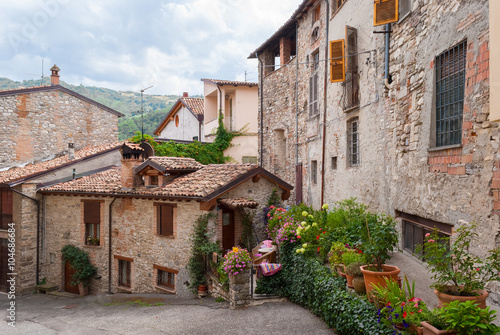 Fototapeta Naklejka Na Ścianę i Meble -  Glimpse of a typical medieval village in Italy (Bobbio, Emilia Romagna)
