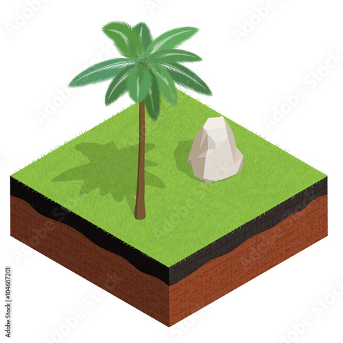 cross section of ground wit...