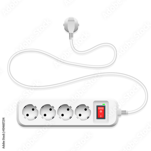Power surge protector. Vector illustration.
