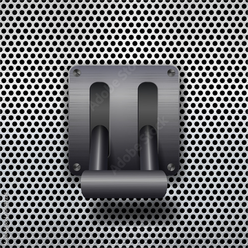 metal toggle switch. Vector illustration.
