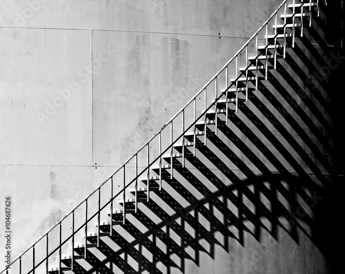 Obraz na plátne Oil Storage Tank Shadow Stairs