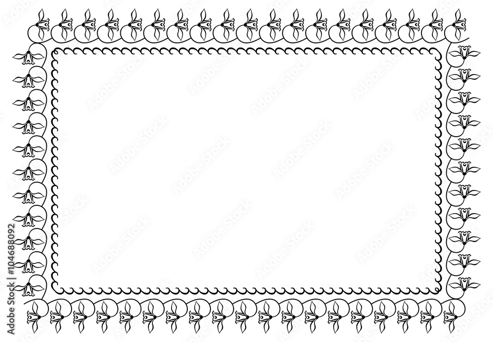 Floral silhouette frame Floral silhouette frame