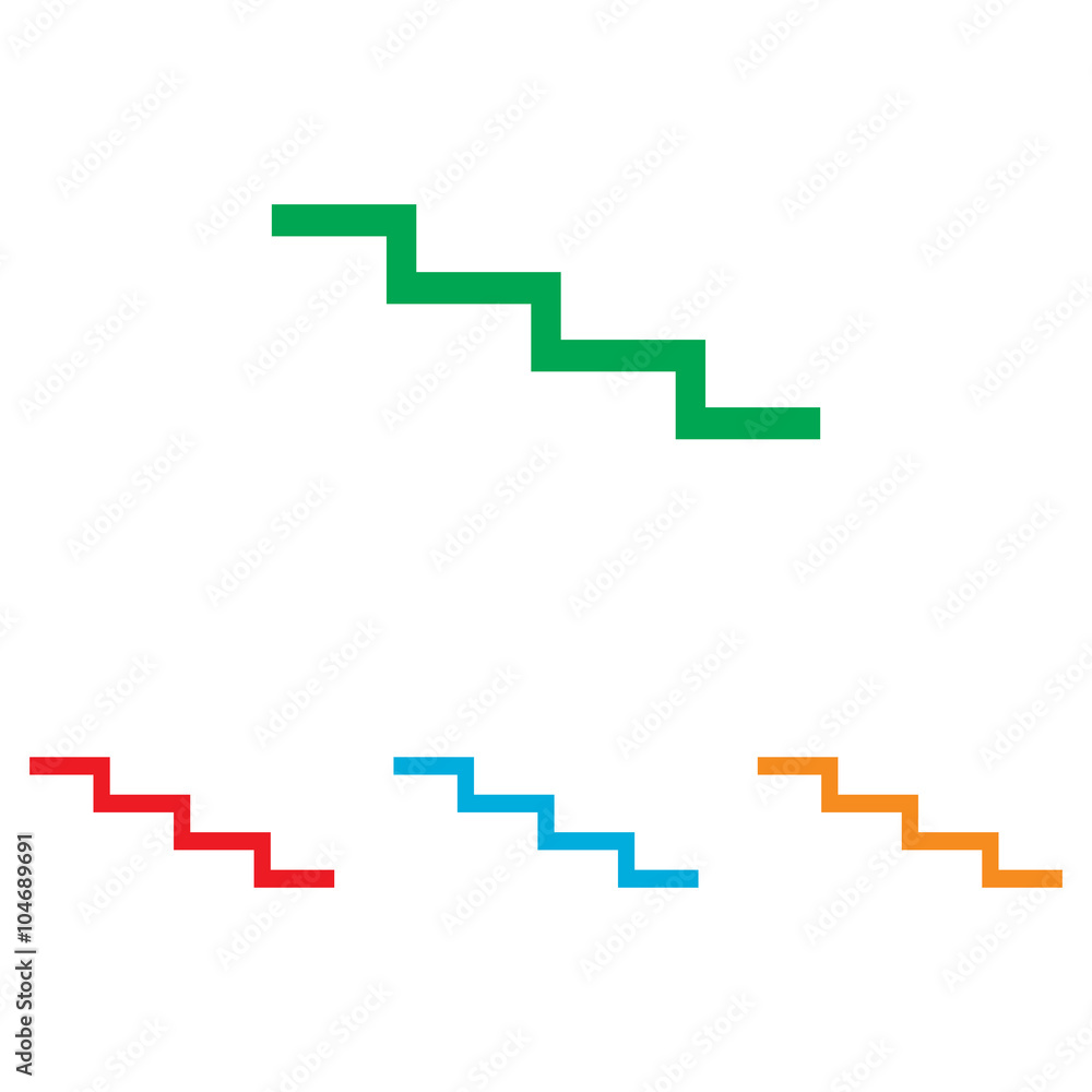 Stair down sign Stair down sign