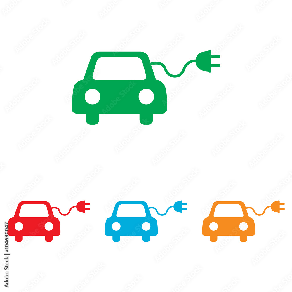Eco electrocar sign Eco electrocar sign