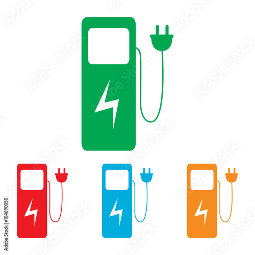 Electric car charging station sign