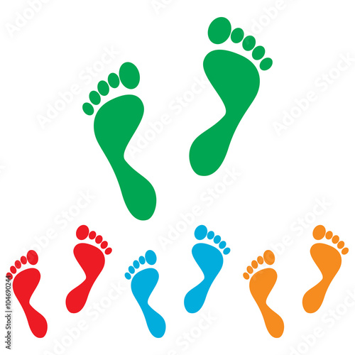 Foot prints sign