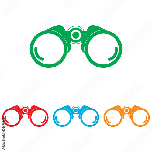 Binocular sign. Colorfull set