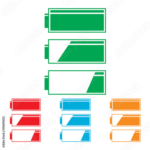 Set of battery charge level indicators