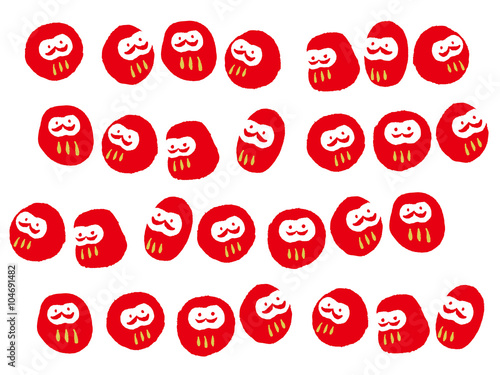 daruma. Japanese traditional doll. vector illustration