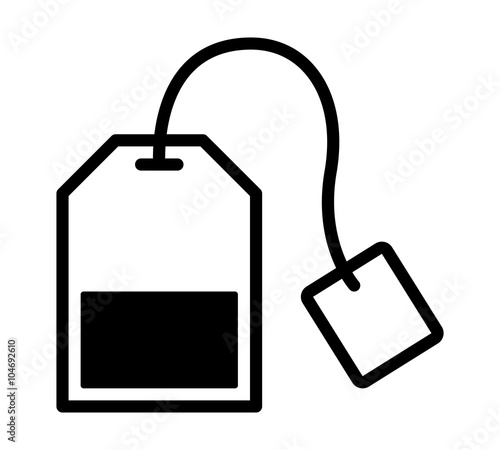 Teabag / tea bag line art icon for apps and websites
