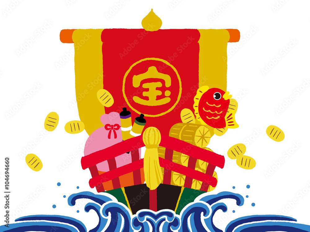 Naklejka premium skarb, szczęście, maskotka