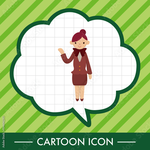 flight attendants theme elements vector,eps