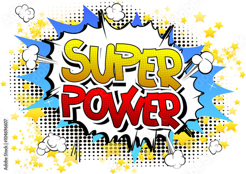 Super Power - Comic book style word.