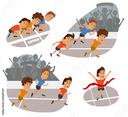 Run race. Running competition