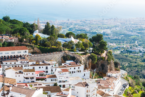 A view of the white village of Mias. Andalusia. Spain
