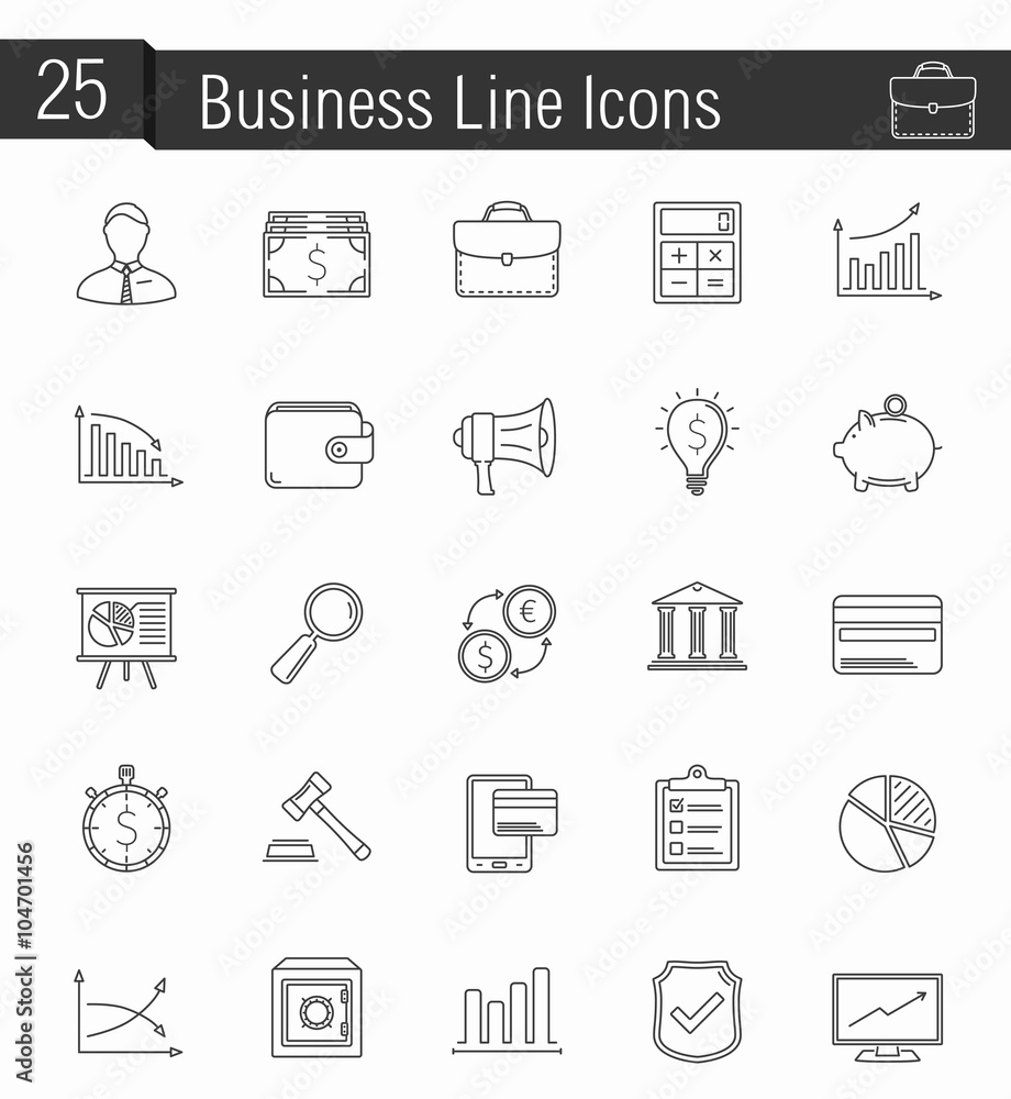 Business Line Icons Business Line Icons