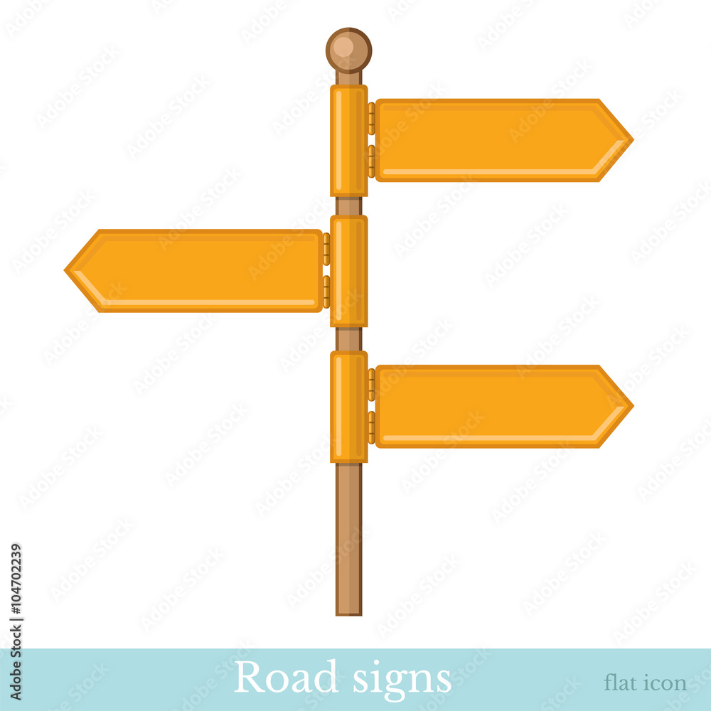 flat road sign icon isolated on white flat road sign icon isolated on white
